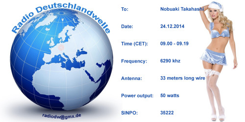 QSL Radio Deutschlandwelle 24.12.2014_Nobukai Takahasi Kopie