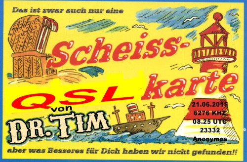Scheiss Urlaubskarte