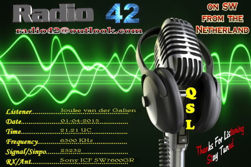 QSL kaart Jouke vd G