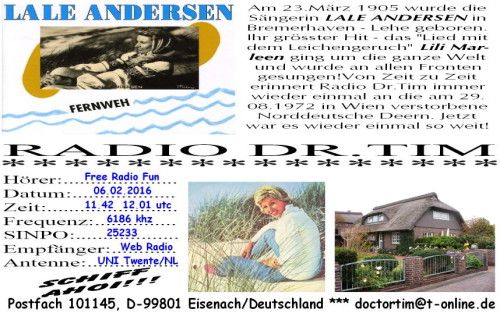 Dr.Tim-QSL - Lale Andersen Px 1