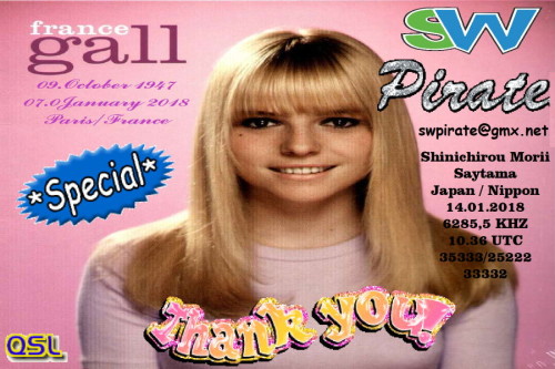SW-Pirate QSL-17 -France Gall Special