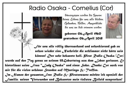 Todesanzeige Radio Osaka (Cor)